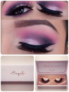 Pretty purple! Lashes are #ESQIDO Voila Lash mink lashes 
                                        