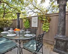 
                    
                        Landscaping, Cool Austin Landscape Design With Contemporary Patio  From Pearson Landscape Services Also Charming Black Metal Outdoor Dining Set Futniture With Green Black Fabrics Color Also Brown Wooden Wall Divider: Applying Interior or Landscape Design Austin
                    
                