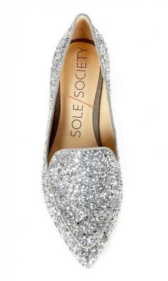 
                    
                        Make a statement in this silver glitter smoking slipper
                    
                
