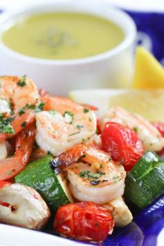 Garlic and Herb Grilled Shrimp Kabobs