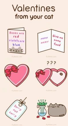Pusheen cat! Valentines Day / February 14th 
                                        