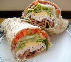 Skinny Turkey Ranch Club Wrap. great lunch idea.