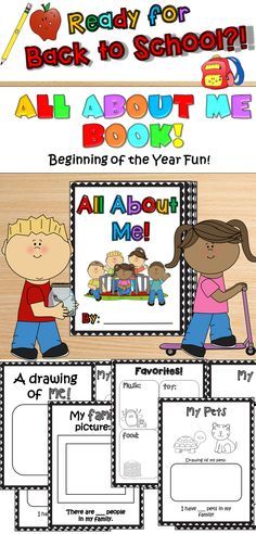 
                    
                        PIn It! Beginning of the Year: All About Me Book!   Need a fun activity for the first week of school? Students will love to create their very own All About Me Booklet! This is also a useful tool to get to know your students.    Best suited for Kindergarten - PreK-1st
                    
                