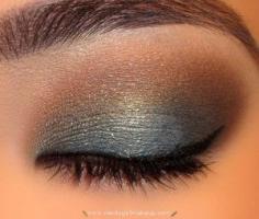 Steel Blue and Brown I normally don't like blue eye shadow but this is pretty