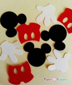 Mickey Mouse Clubhouse confetti!  Great for baby showers and birthday parties.