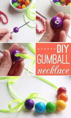 DIY Gumball necklaces on Thoughtfully Simple