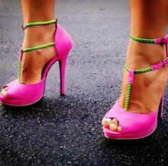 Pink & Green shoes