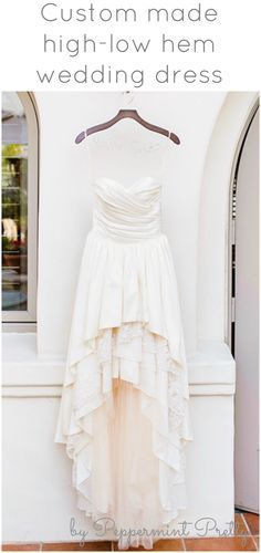 
                    
                        High-low hem wedding dress - custom made by Peppermint Pretty on Etsy - based in the USA!
                    
                