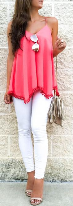 
                    
                        Pink Pom Pom Top by The Darling Detail
                    
                