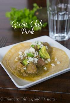 Green Chile Pork - hatch chile peppers in a chile verde sauce