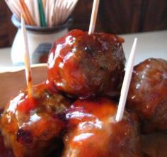 Holiday Bourbon Whiskey Meatballs. Recipe is for sauce with frozen meatballs.