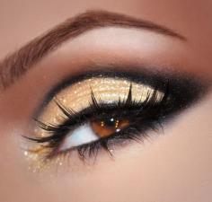 LOVE IT! #bold #gold #black #eyemakeup makeup