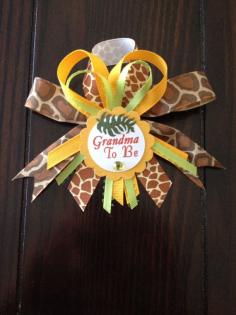 This cute Grandma to be corsage is a nice memento to give to any grandma to be! Such a nice way to include them in the festivities! Made with