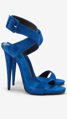 Giuseppe Zanotti Ankle Wrap Suede Sandal