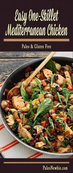 Mediterranean chicken skillet dish