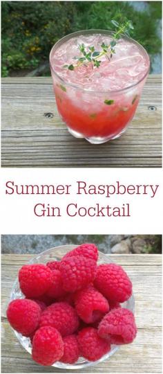 Cool down with this vegan Summer Raspberry Gin Cocktail!