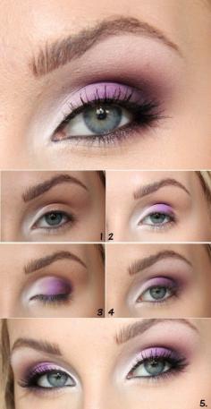 Purple eye shadow, love it for my green eyes!