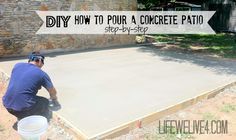 
                    
                        DIY How to pour your own concrete patio , step by step. Back porch How to
                    
                