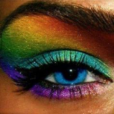 Eyeshadow Makeup | Beautiful rainbow eyeshadow makeup.