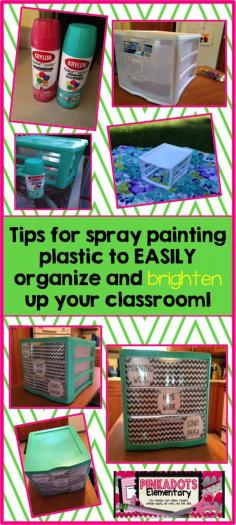 Someone was JUST asking about painting plastic crates.  Monday Made it! First time trying spray paint! Tips to help you become a pro at spray painting plastic.