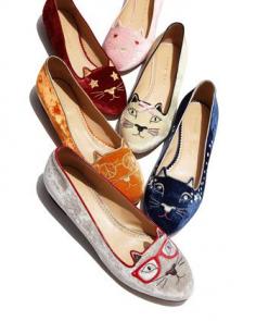 Cat slippers by Charlotte Olympia
