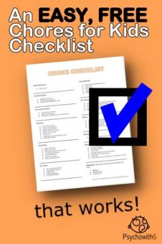 
                    
                        An Easy, Free Chores for Kids Checklist That Works A family organization printable that will save your sanity.
                    
                