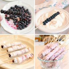 #repost Blueberries dipped in yogurt and freeze for a fun guilt free treat   Subscribe for free recipes and diet tips at www.myhealthydish.com - @myhealthydish_- #webstagram