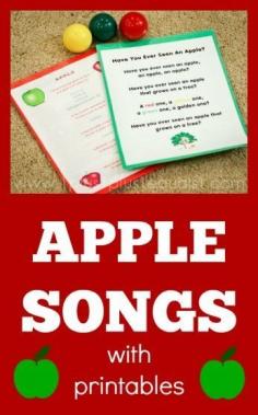 
                    
                        Apple Songs with free printables
                    
                