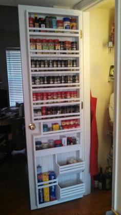 KITCHEN... Pantry door spice rack