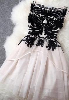 dress fit and flare vintage dress vintage black and white prom dress