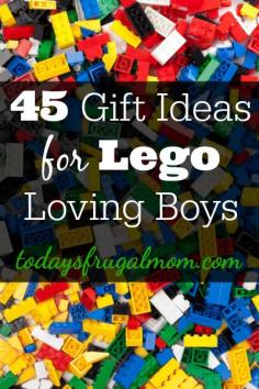 Come see these 45 gift ideas handpicked for Lego loving boys! :: TodaysFrugalMom.com
