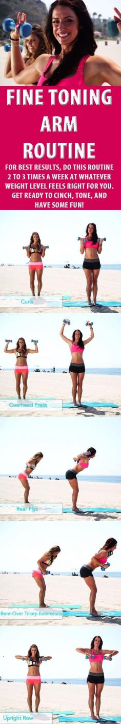 FINE TONING ARM ROUTINE. #armworkout #armtoning #armexercise #fitness #beachbody