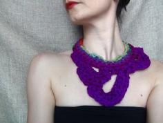 
                    
                        Silk necklace crochet necklace silk yarn jewelry by WearitCrochet
                    
                