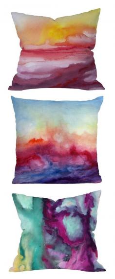draw in Sharpies and spray with rubbing alcohol tie dye pillows