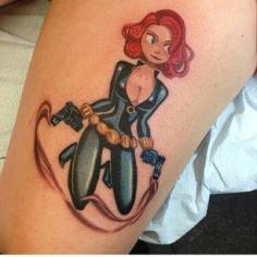 
                    
                        This toon version of Black Widow. | 31 Marvel Tattoos That Will Inspire You To Be A Superhero
                    
                