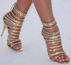 Shoes #gold #sandals