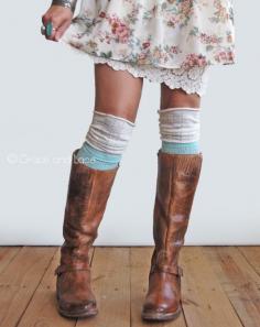 Grace and Lace Slouch Boot Socks-Teal #wildebelleboutique FREE Shipping over $100!