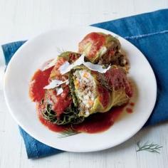 Stuffed Savoy Cabbage with Tomato Sauce Recipe