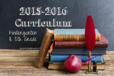 
                    
                        Our Curriculum for 2015-2016 {Kindergarten & 5th Grade} #HSMama #homeschool
                    
                