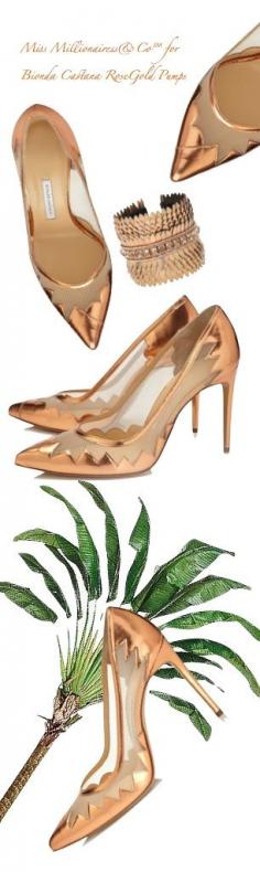 The Grecian Goddess - Bionda Castana Rose Gold Leather Pumps | shoes 1