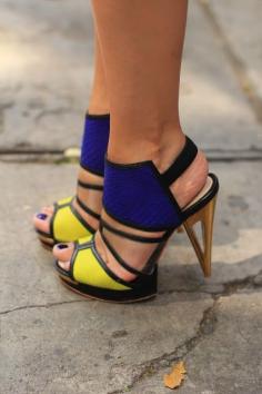 Yellow & Blue Heels
