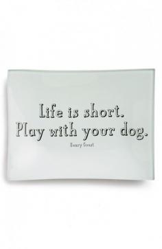 Life is short. Play with your dog. Your dogs life is short. Play with your dog