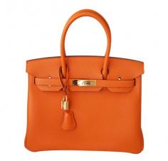 Hermes Birkin 30 Orange New Front