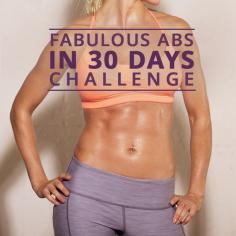 30 Day Ab Challenge to Do: Perform 4 circuits of the following routine. Perform each workout for 20 seconds and rest 10 seconds between exercises. The Fabulous Abs in 30 Days workout is designed to hit every angle of the abdominals. Perform the routine below 3 times weekly over the next 30 days. For example, perform the workout on Monday, Wednesday, and Friday.