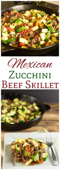 This low carb Mexican zucchini and ground beef recipe is a simple dish made with low cost ingredients. It's an easy LCHF dinner recipe perfect for summer.