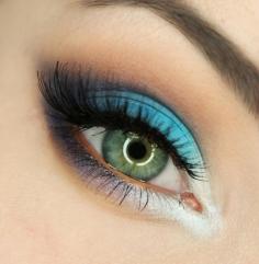 Blue on green eye