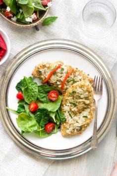 
                    
                        Quinoa and Goat Cheese Crusted Chicken - SO easy and healthy! My whole family loved this! | www.foodfaithfitness.com| Taylor | Food Faith Fitness
                    
                
