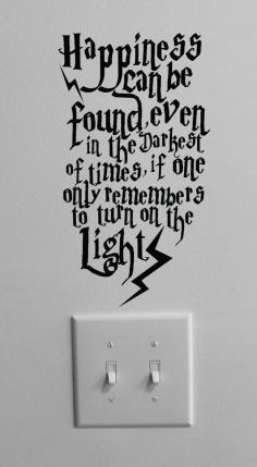 Harry #Potter light switch idea - cool for a kids room