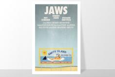 
                    
                        Movie poster 'Jaws' colour print by Kinographics on Etsy
                    
                