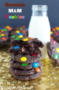 Brownie Cookies with M&M's
